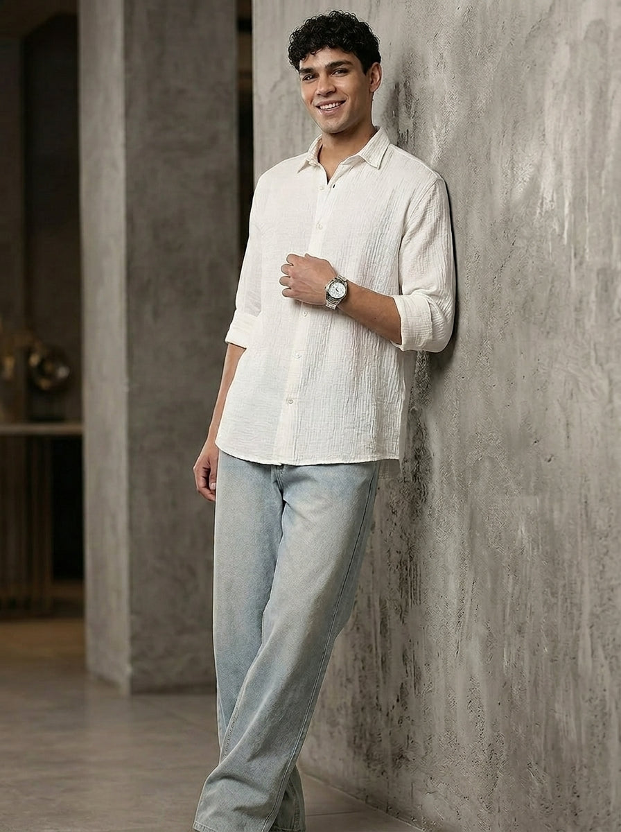 Salt White Gauze Shirt