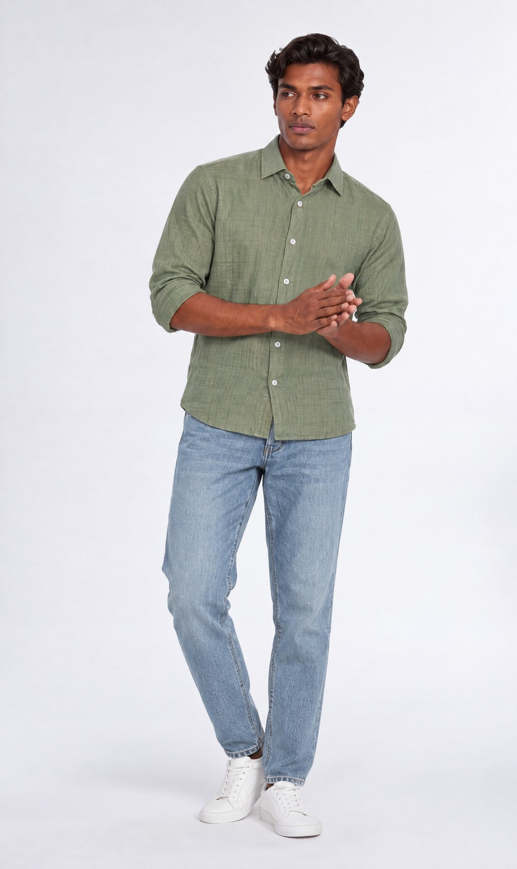 Basil Gauze Shirt