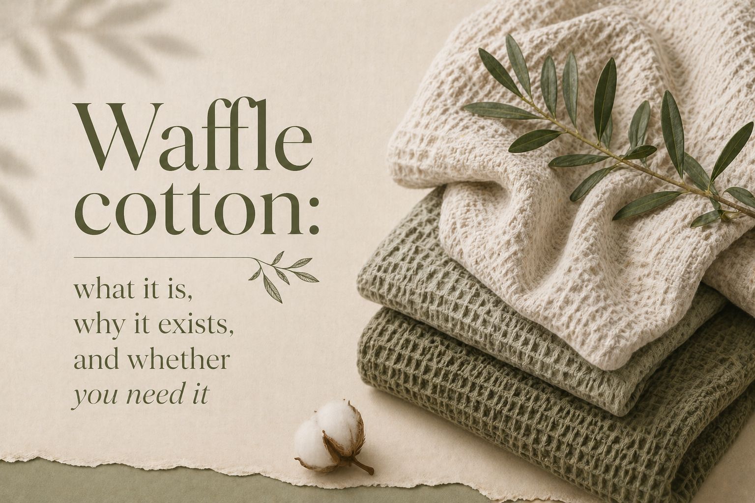 Waffle cotton: what it is, why it exists, and whether you need it