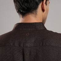Cocoa Brown Linen Shirt