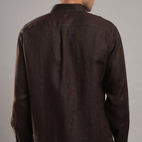 Cocoa Brown Linen Shirt