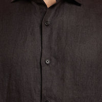Cocoa Brown Linen Shirt