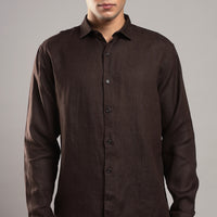 Cocoa Brown Linen Shirt