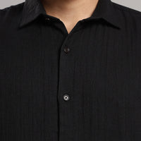 Coal Black Gauze Shirt