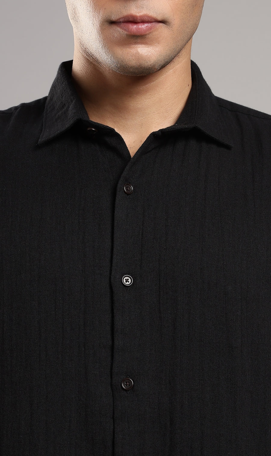 Coal Black Gauze Shirt