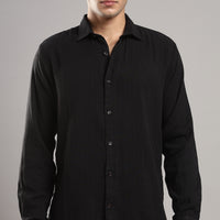 Coal Black Gauze Shirt