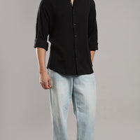 Coal Black Gauze Shirt