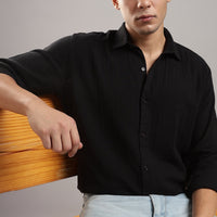 Coal Black Gauze Shirt