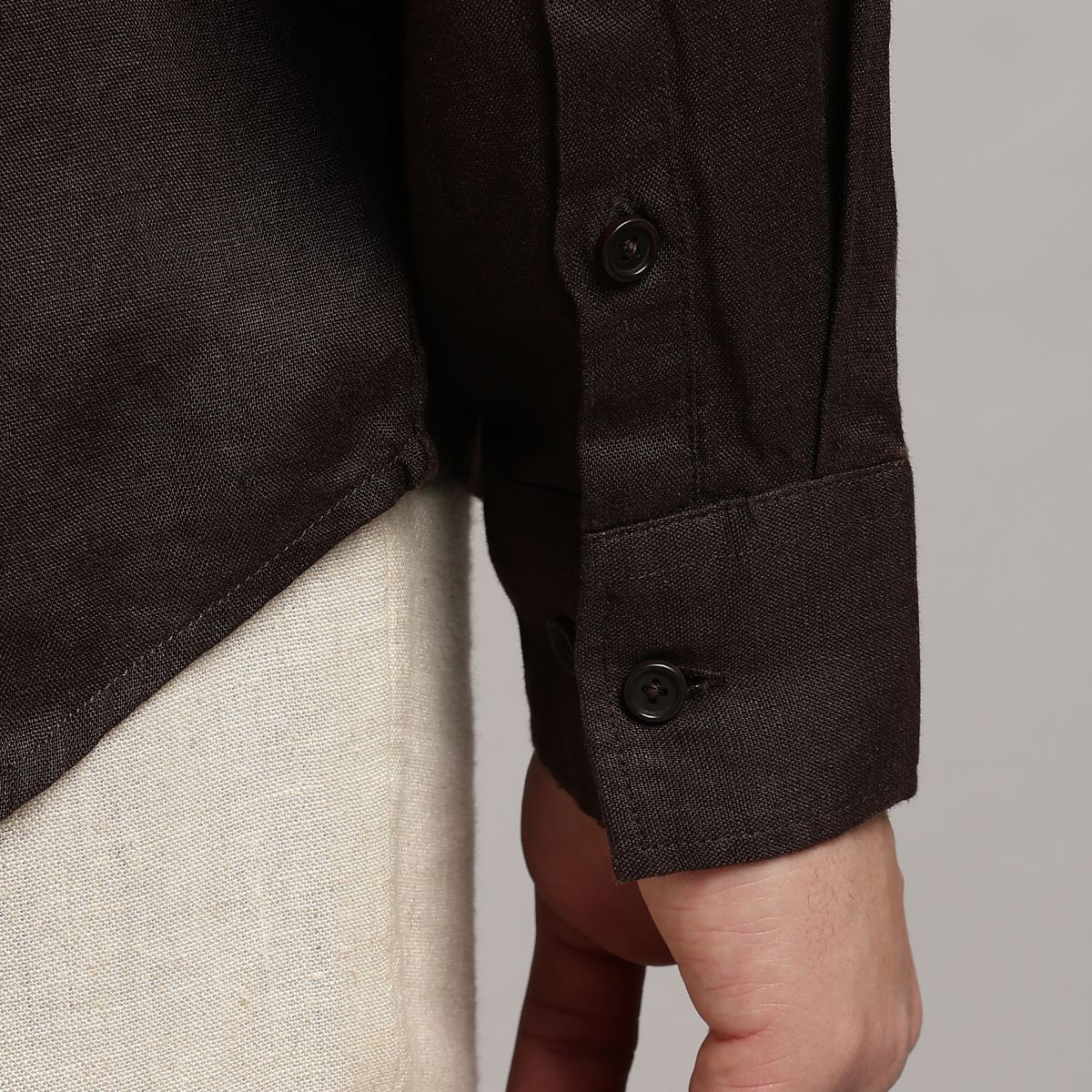 Cocoa Brown Linen Shirt