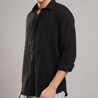 Coal Black Gauze Shirt