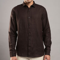 Cocoa Brown Linen Shirt