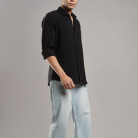Coal Black Gauze Shirt