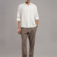 Cora Linen Shirt – full-length view