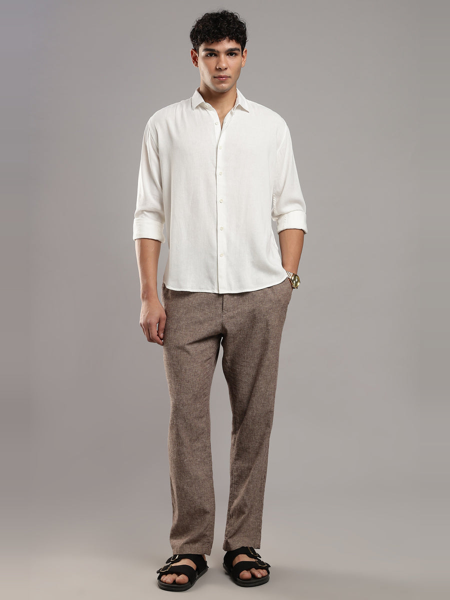 Cora Linen Shirt – full-length view