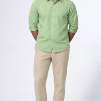 Lime Linen Cotton Shirt