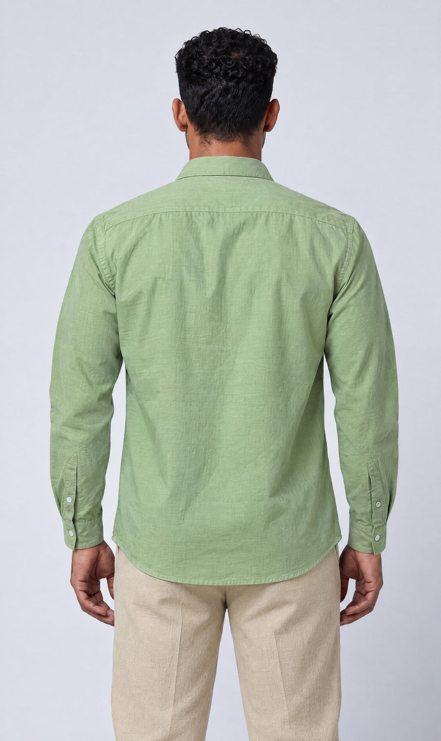 Lime Linen Cotton Shirt