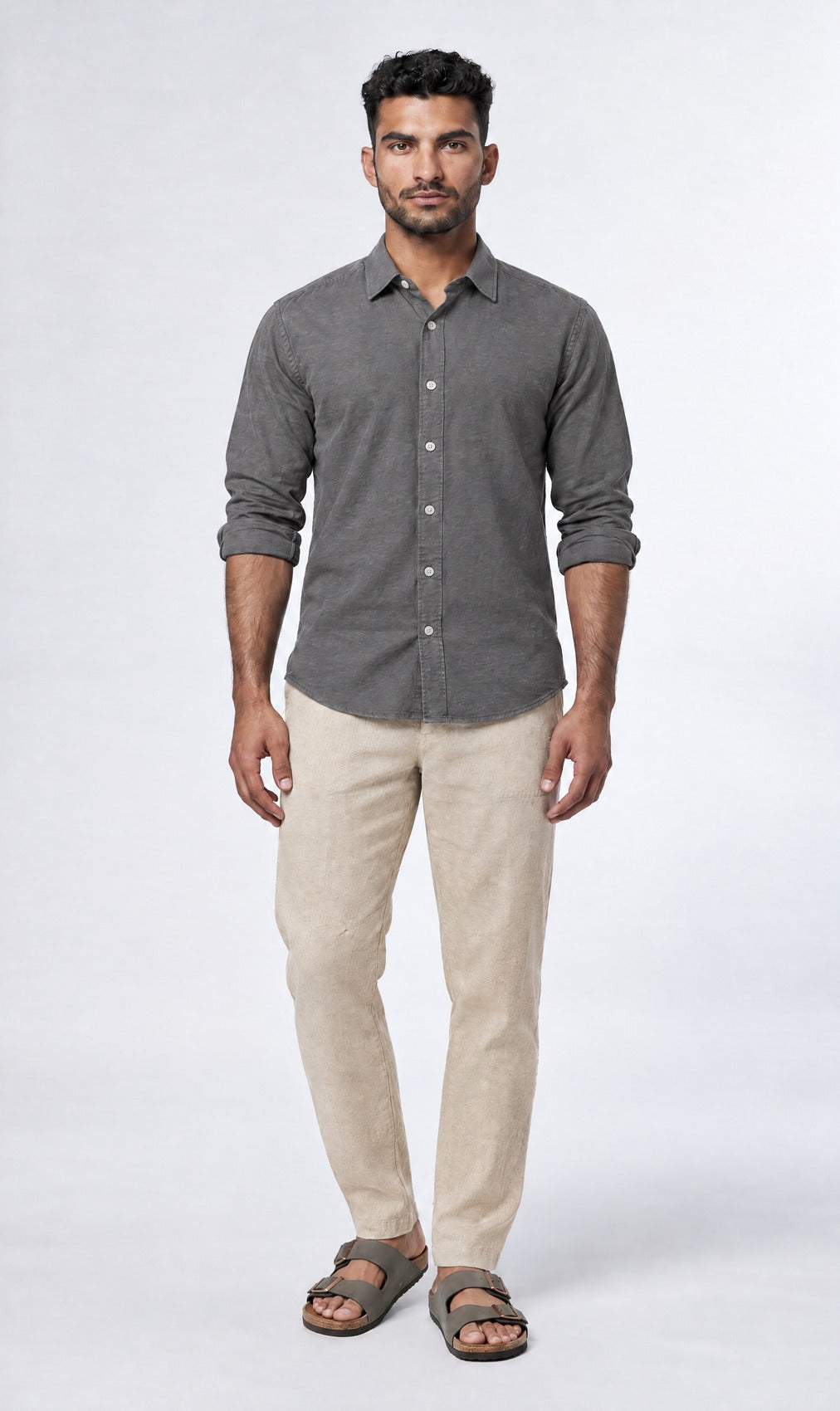 Slate Linen Cotton Shirt