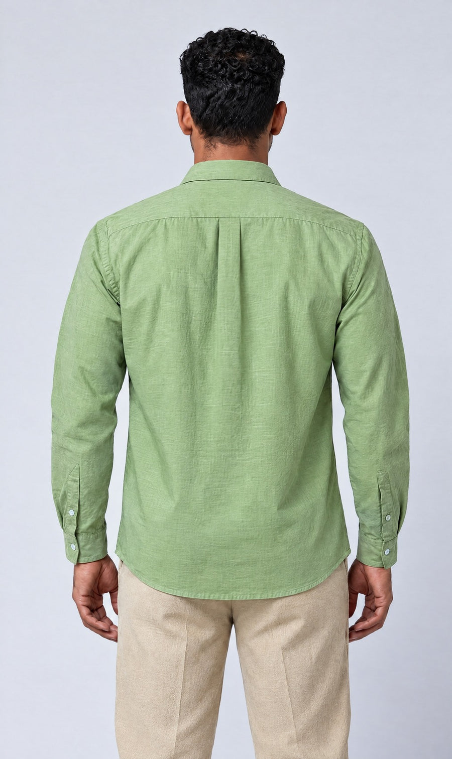 Lime Linen Cotton Shirt