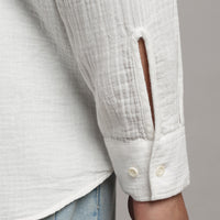 Salt White Gauze Shirt – cuff detail