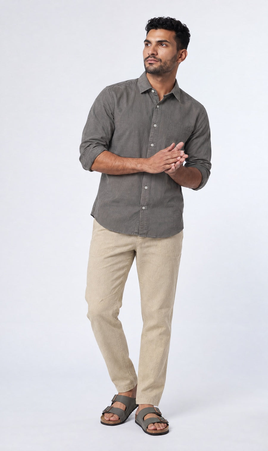 Slate Linen Cotton Shirt