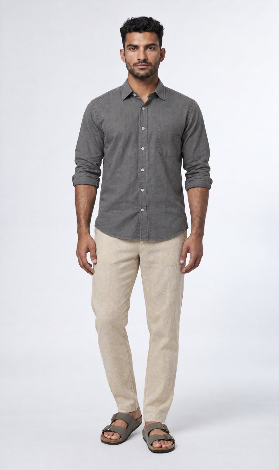 Slate Linen Cotton Shirt