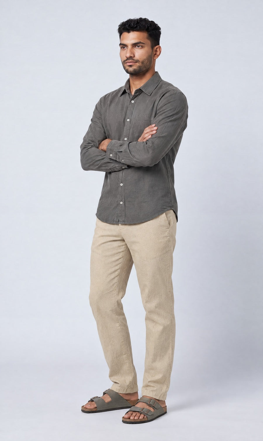 Slate Linen Cotton Shirt