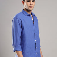 Sora Linen Shirt – three-quarter view